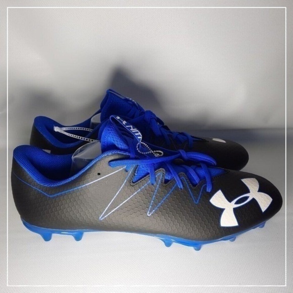 Under Armour Cleats Men 16 Black Football Speed‎ Turf Grip Game Day Performance